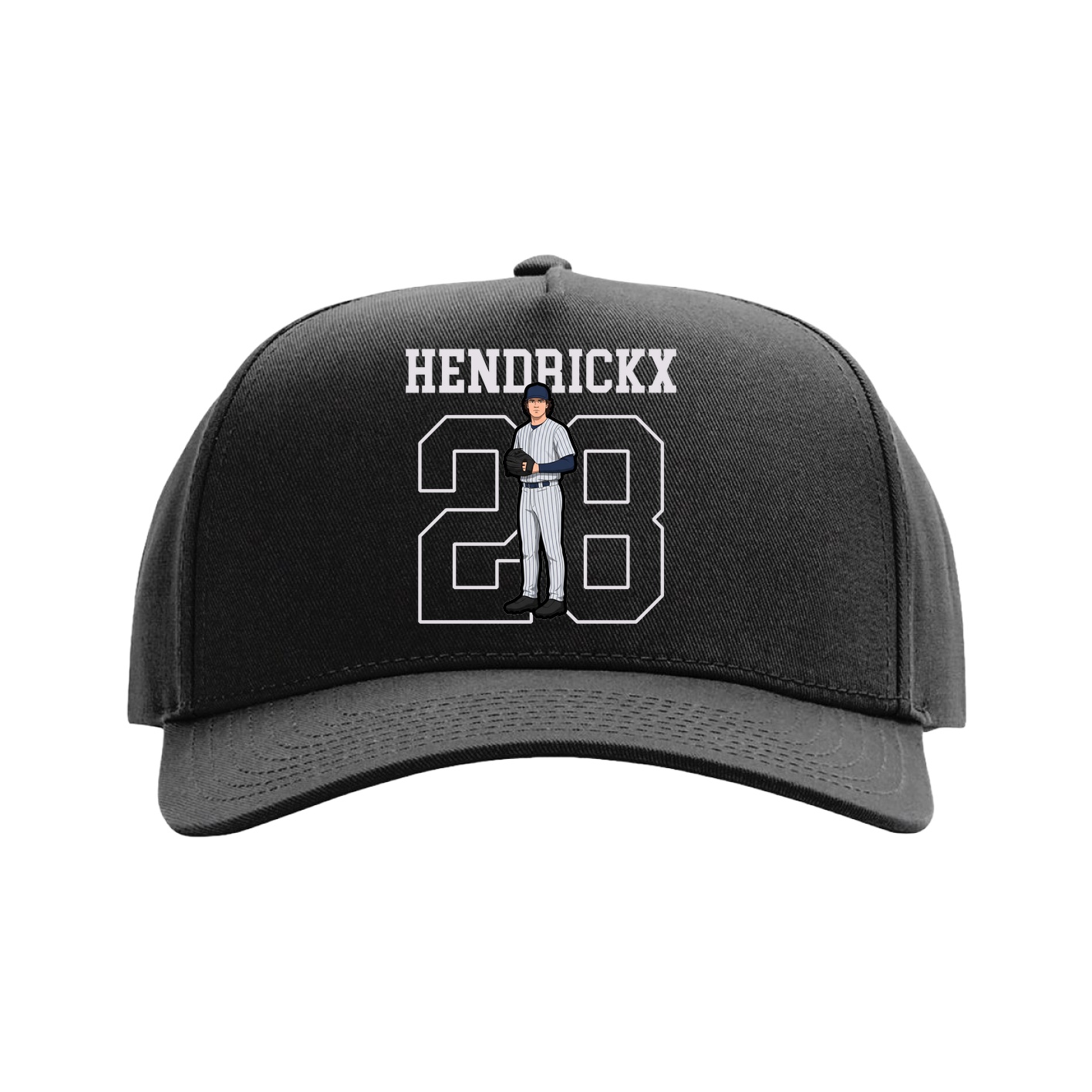Full Fabric Five-Panel Champ Cap — Shirsey in Black