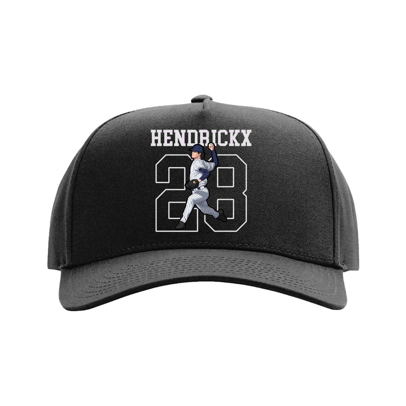 Full Fabric Five-Panel Champ Cap — Shirsey in Black