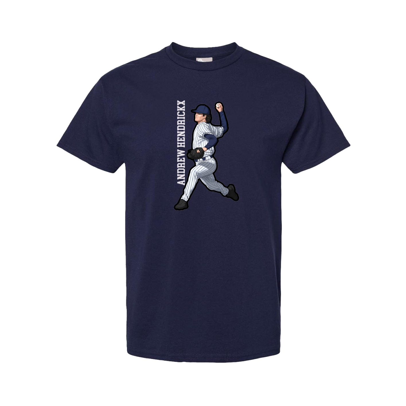 Youth Tee — Name Vertical in Navy