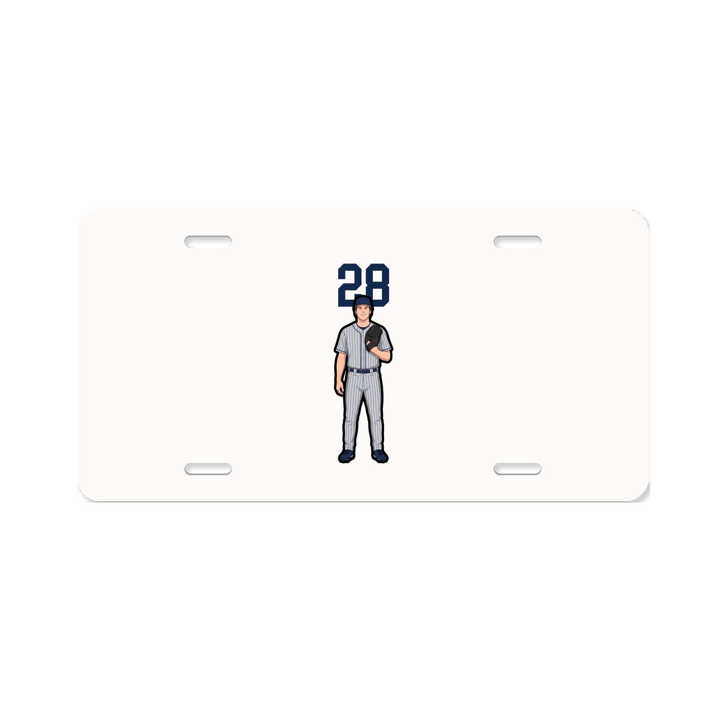 License Plate — Number Top in Classic