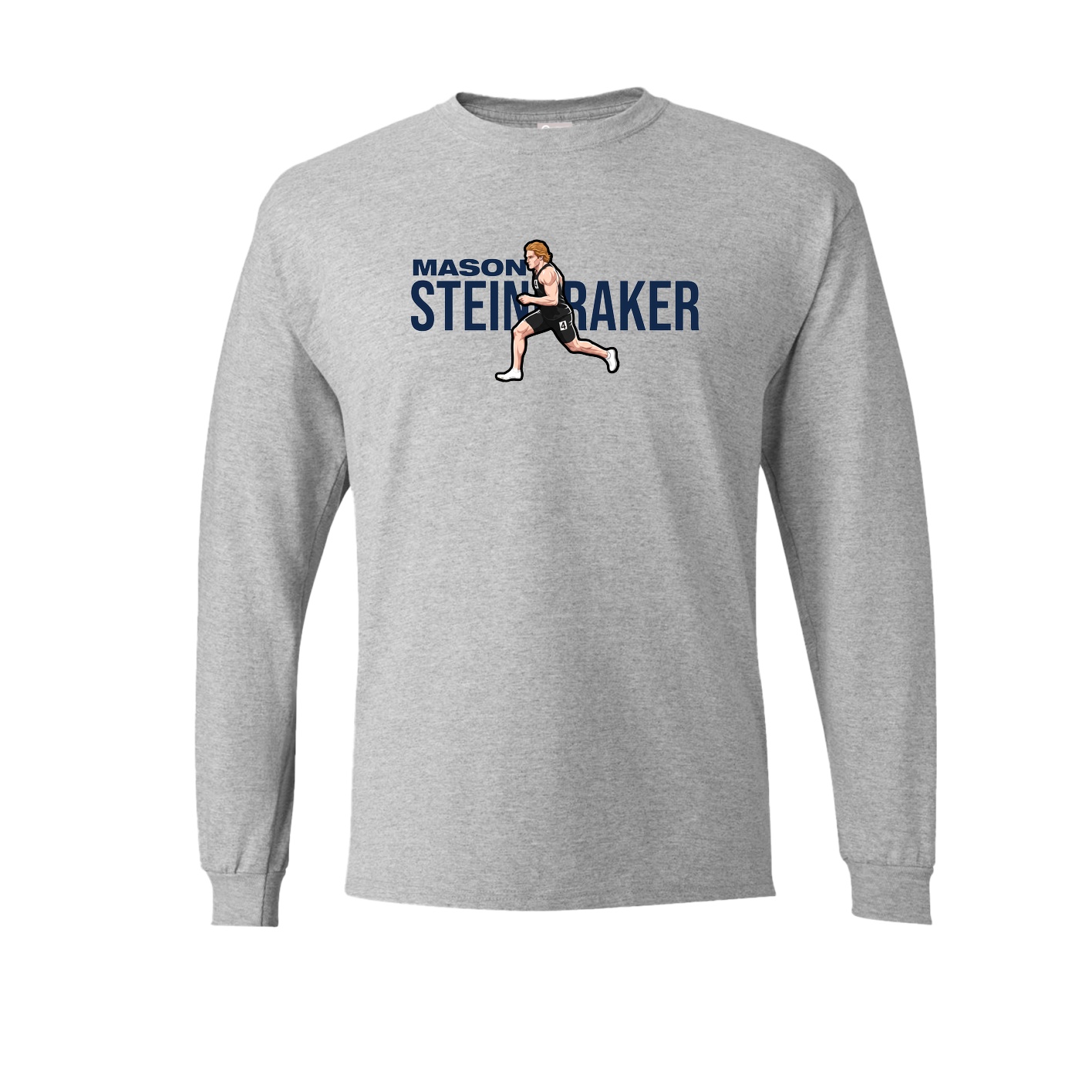 Long Sleeve Tee — Player Name in Grey