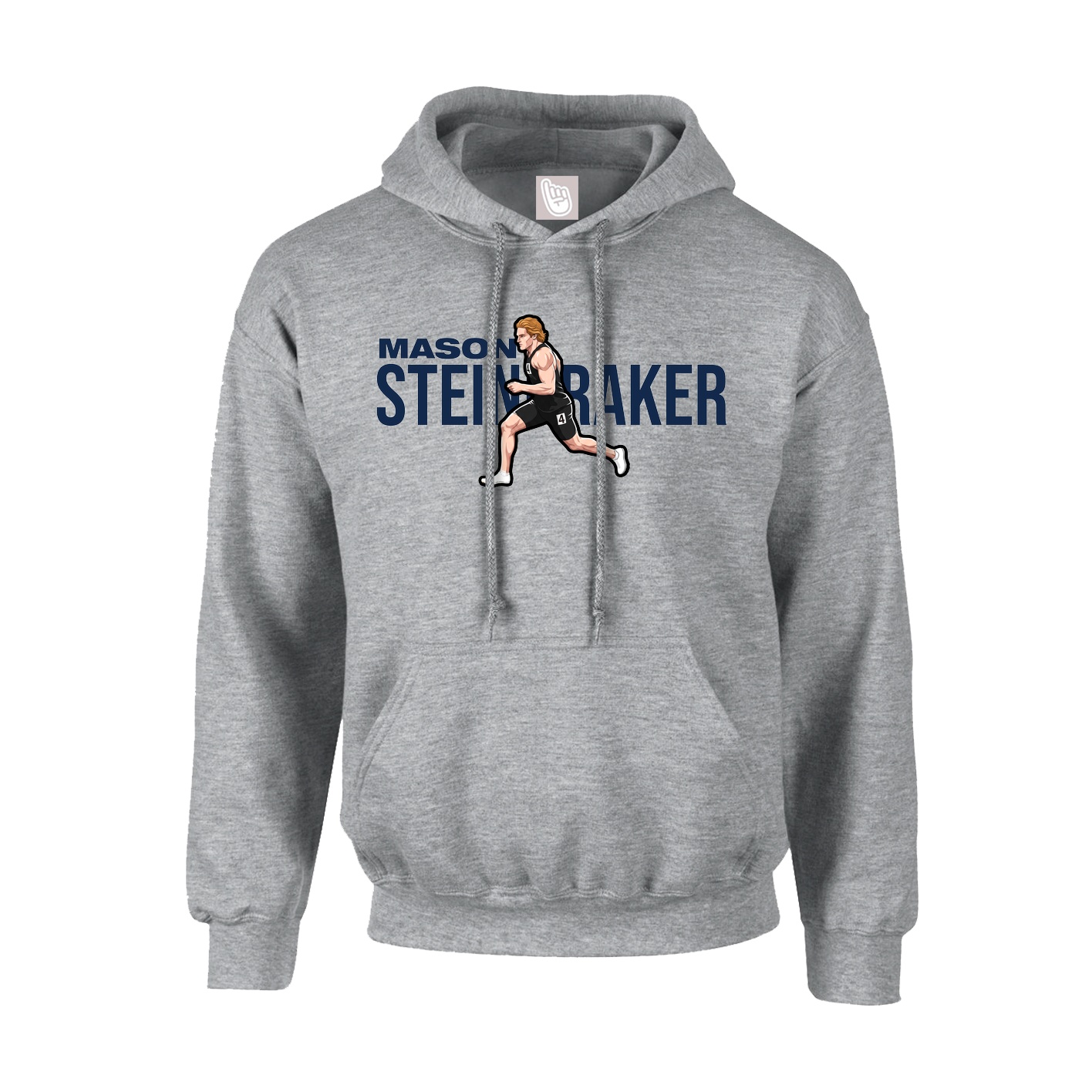 Hoodie — Player Name in Grey