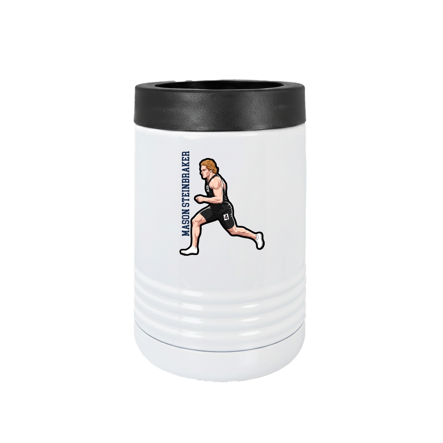 Beverage Holder — Name Vertical in White