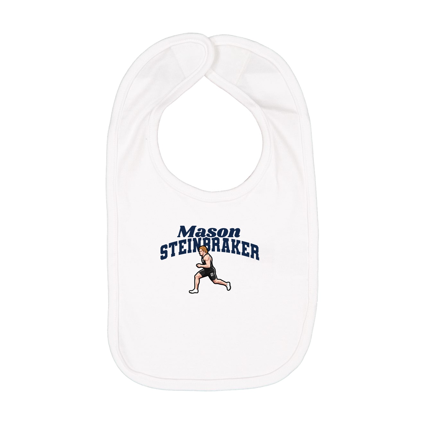 Infant Bib — Signature Arch in White