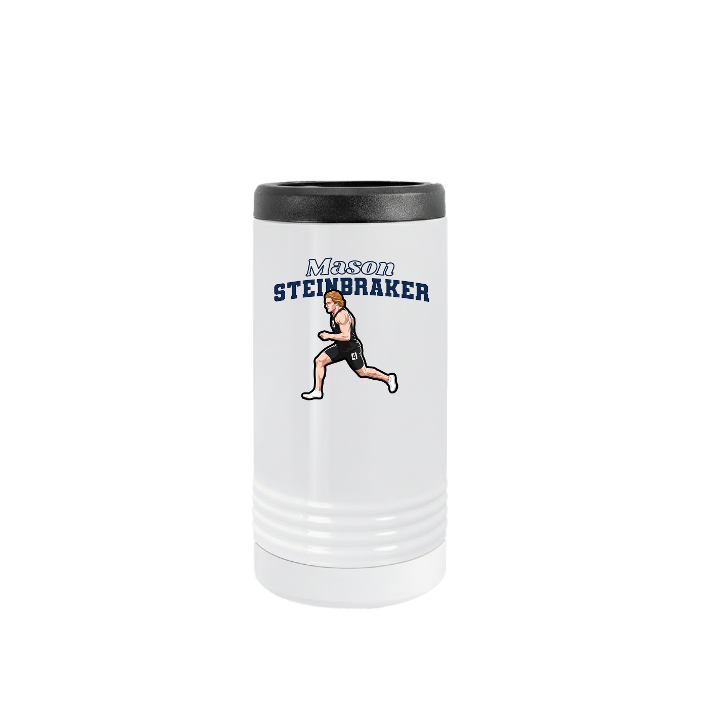 Slim Beverage Holder — Name Arch in White