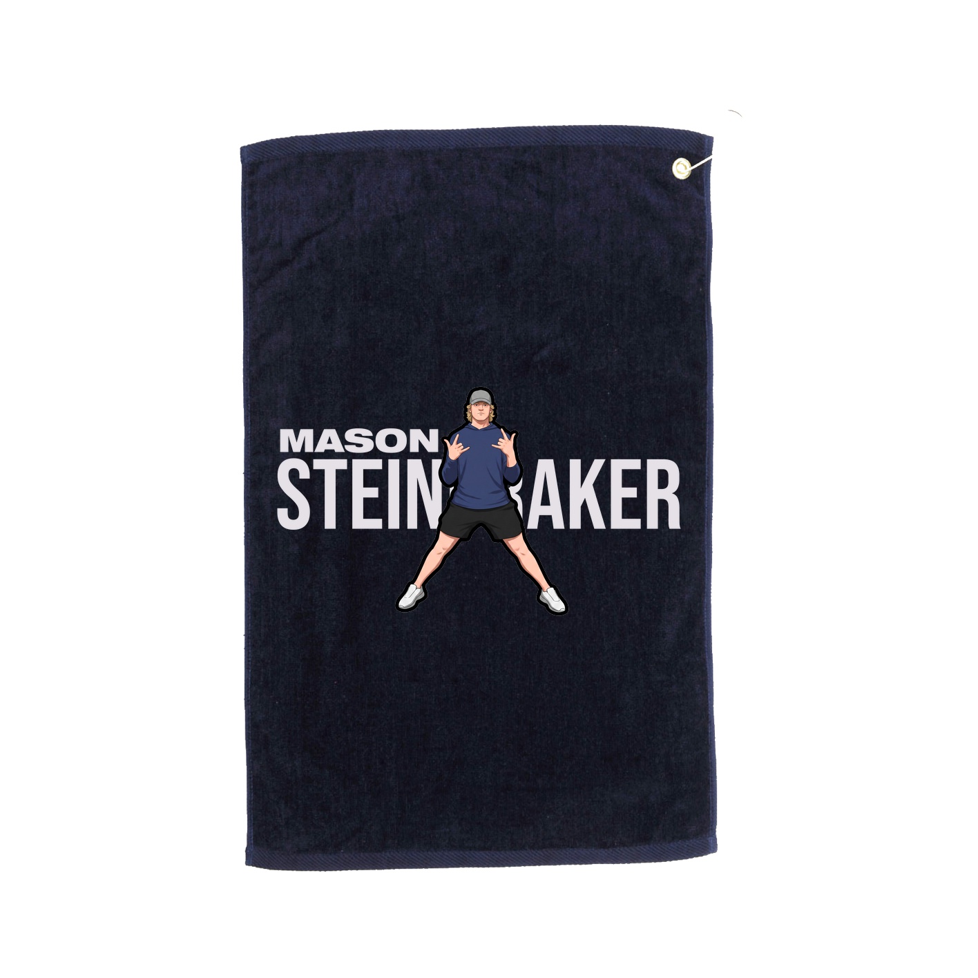 Golf Towel — Player Name in Navy