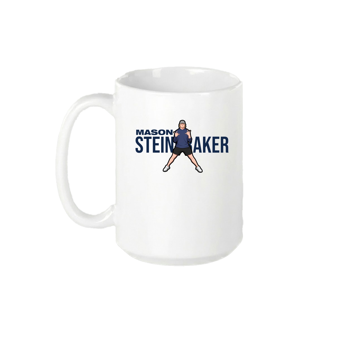 15oz Coffee Mug — Player Name in White