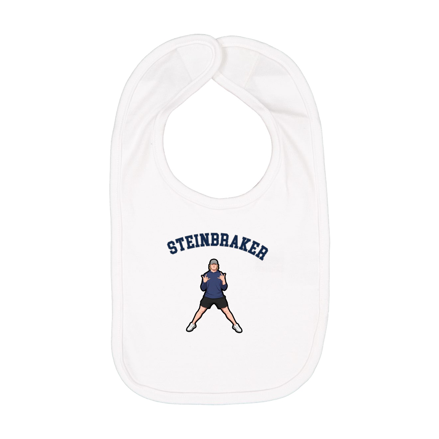 Infant Bib — Shirsey Arch in White