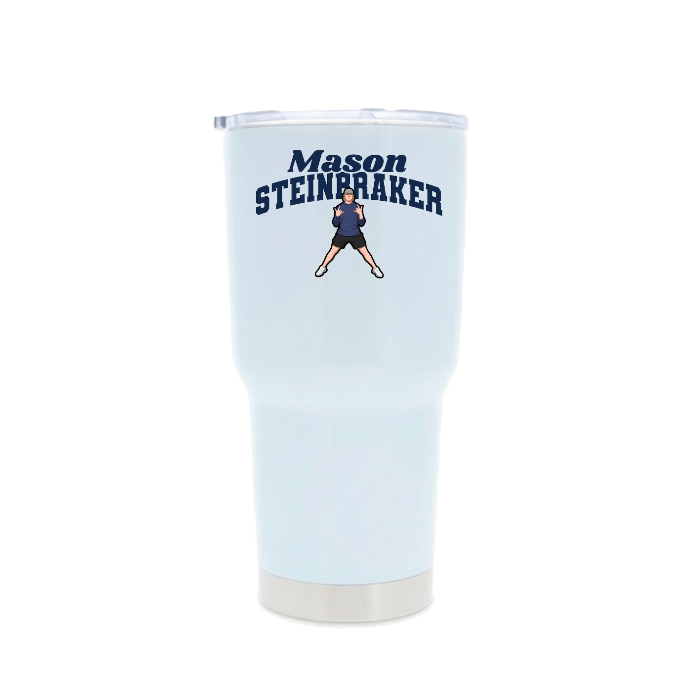 30oz Stainless Steel Tumbler — Signature Arch in White
