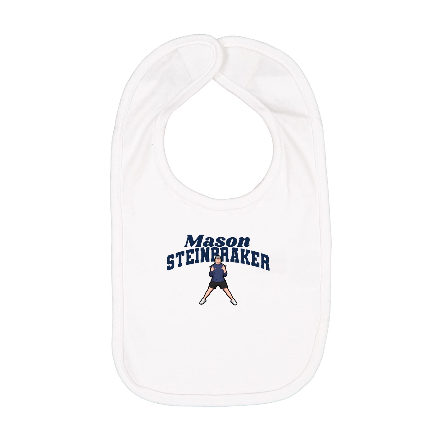 Infant Bib — Signature Arch in White