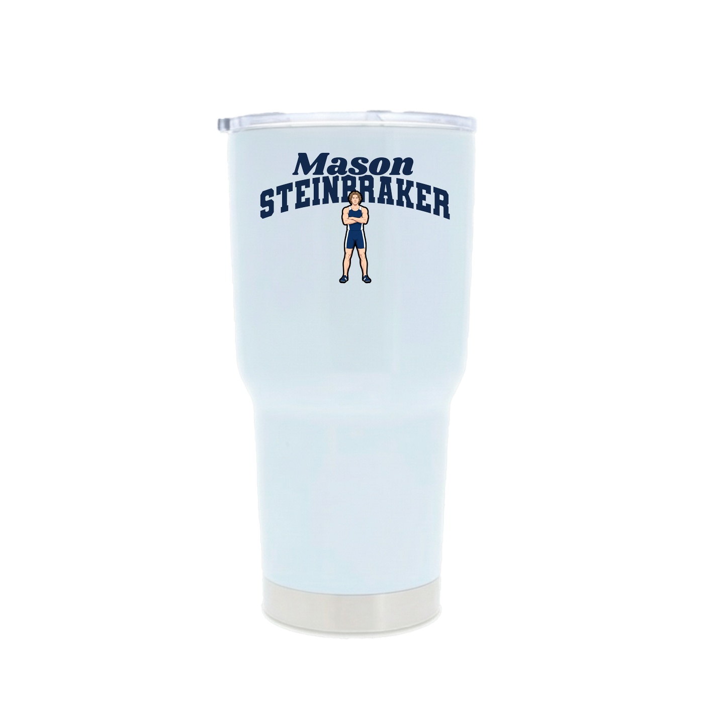 30oz Stainless Steel Tumbler — Signature Arch in White