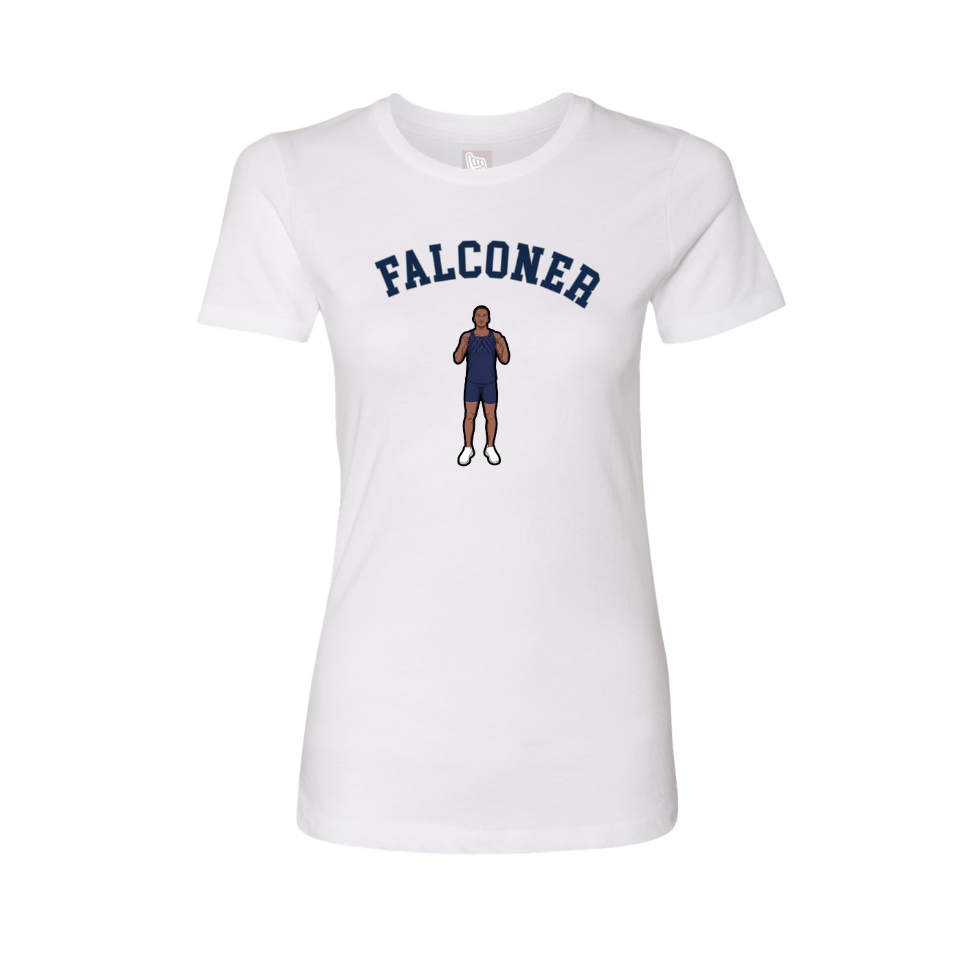 Fitted Women's Tee — Shirsey Arch in White