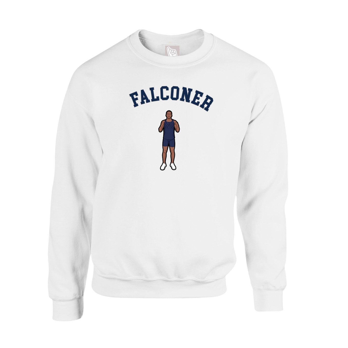 Fleece Crew — Shirsey Arch in White