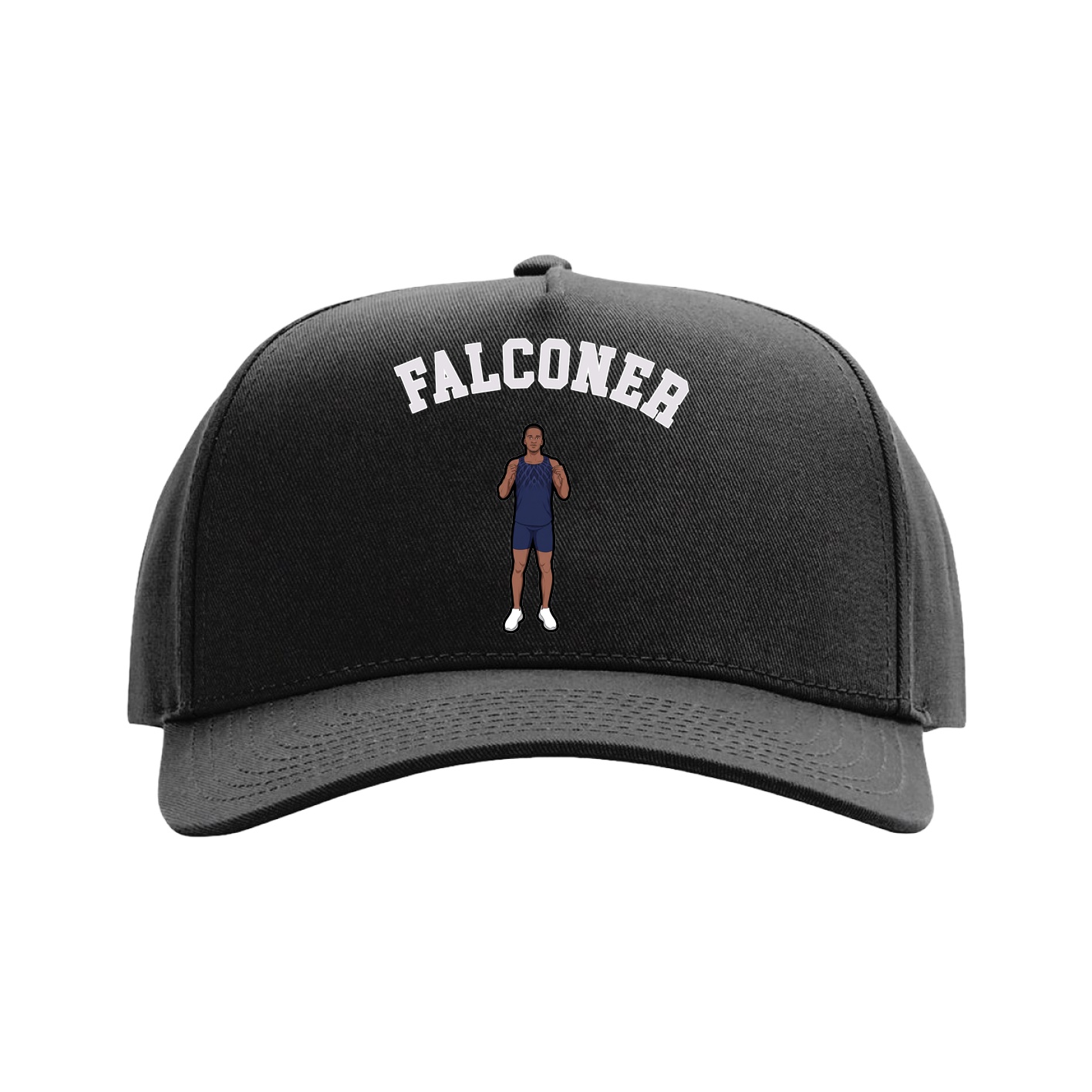 Full Fabric Five-Panel Champ Cap — Shirsey Arch in Black
