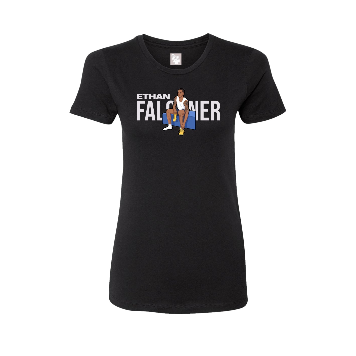 Fitted Women's Tee — Player Name in Black