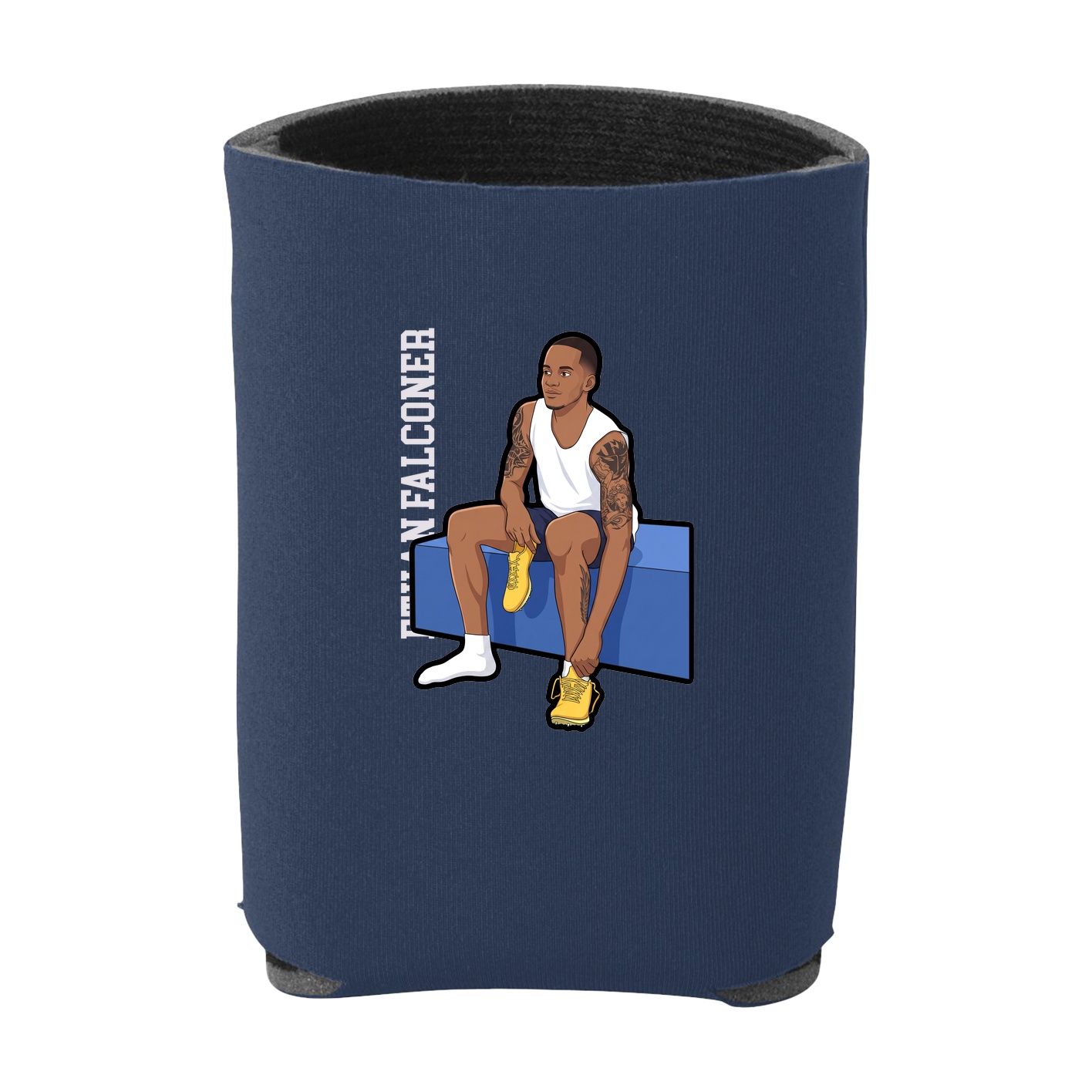 Can Holder — Name Vertical in Navy