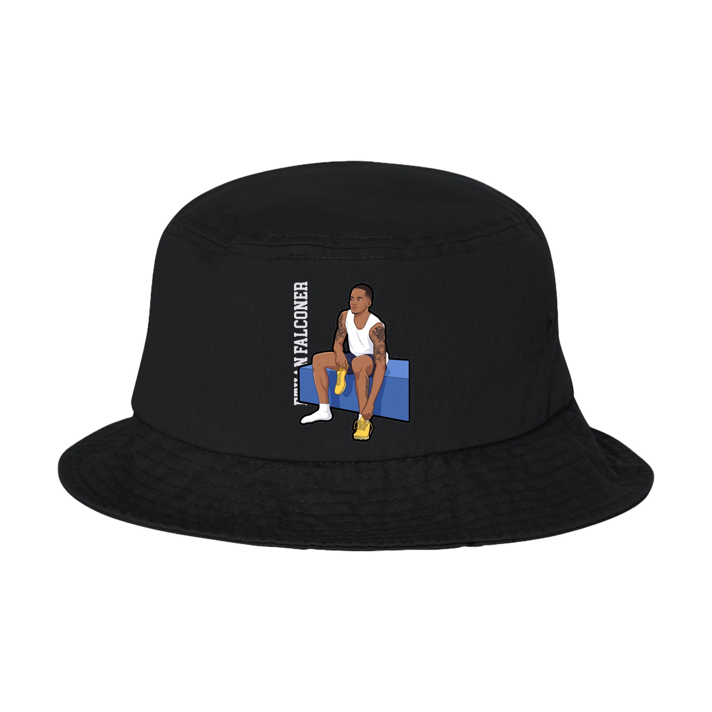 Bucket Cap — Name Vertical in Black