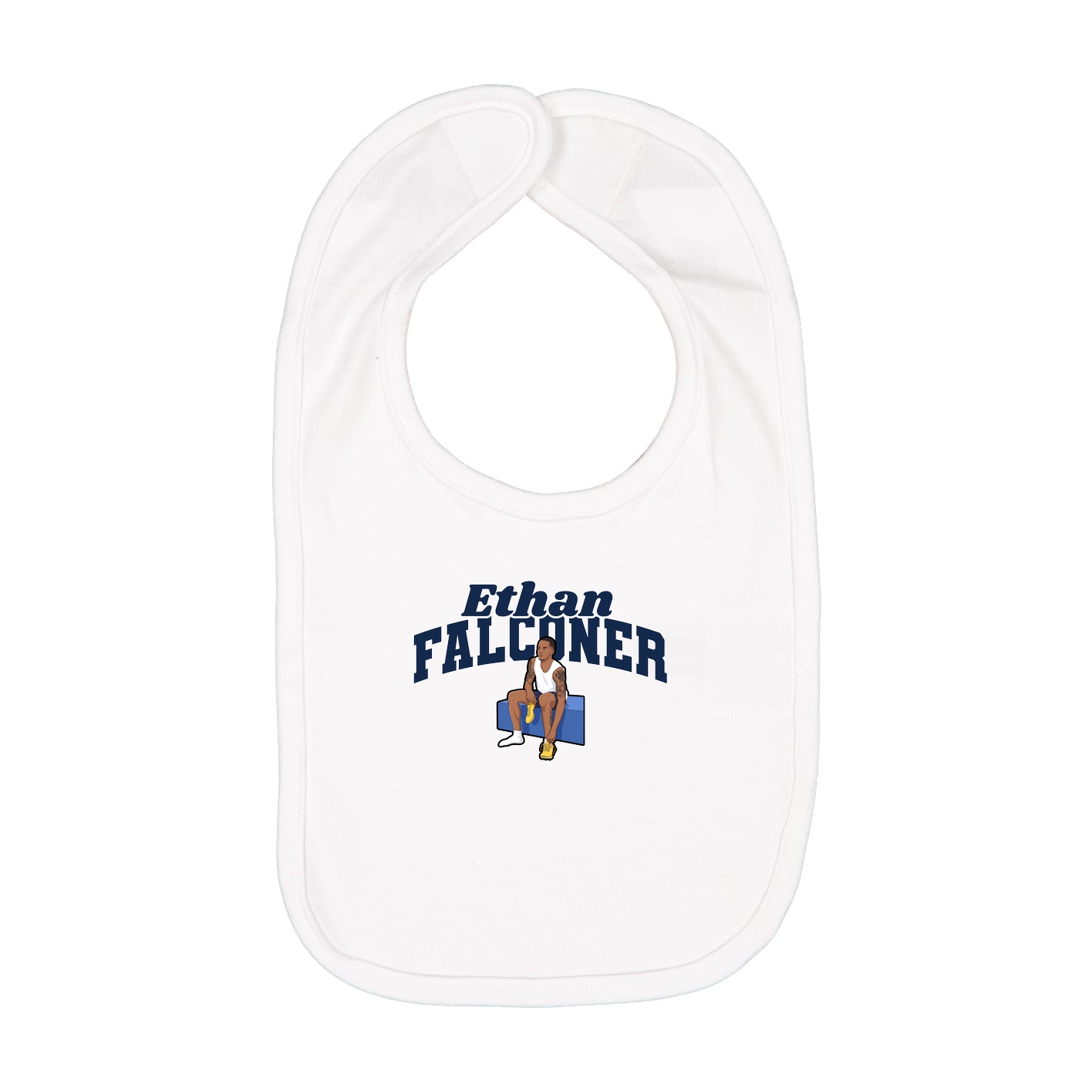 Infant Bib — Signature Arch in White