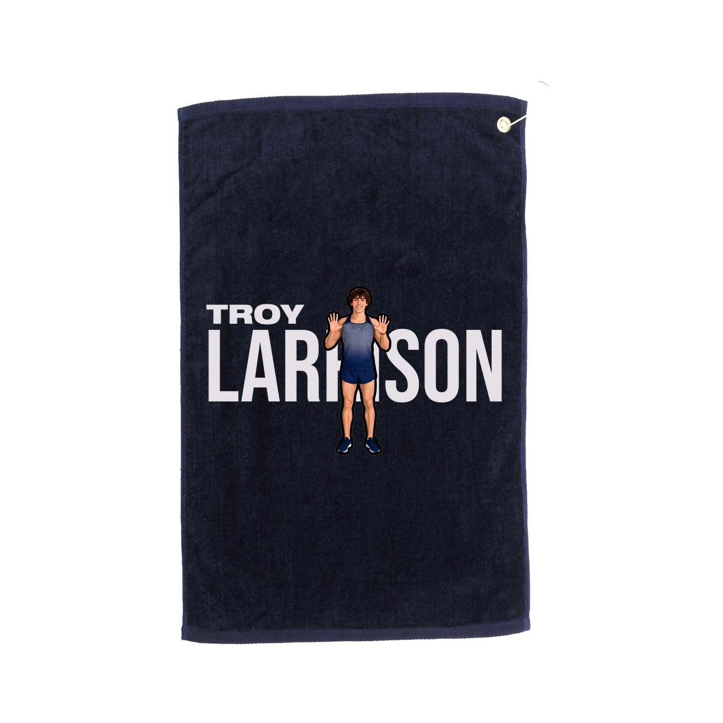 Golf Towel — Player Name in Navy