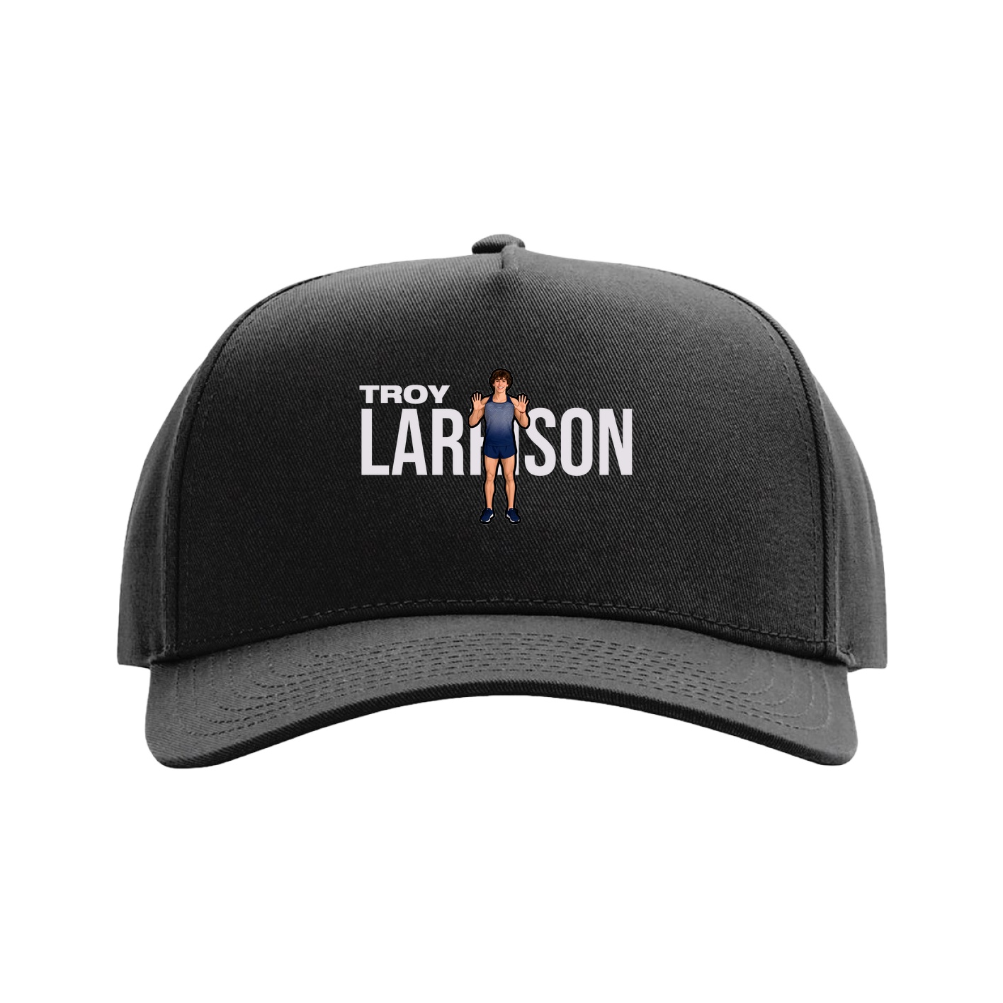 Full Fabric Five-Panel Champ Cap — Player Name in Black