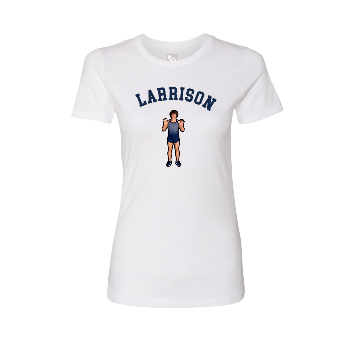 Fitted Women's Tee — Shirsey Arch in White