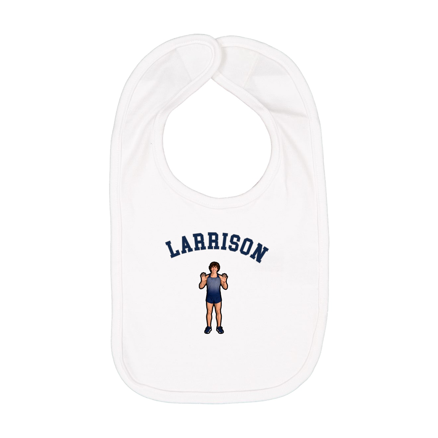 Infant Bib — Shirsey Arch in White