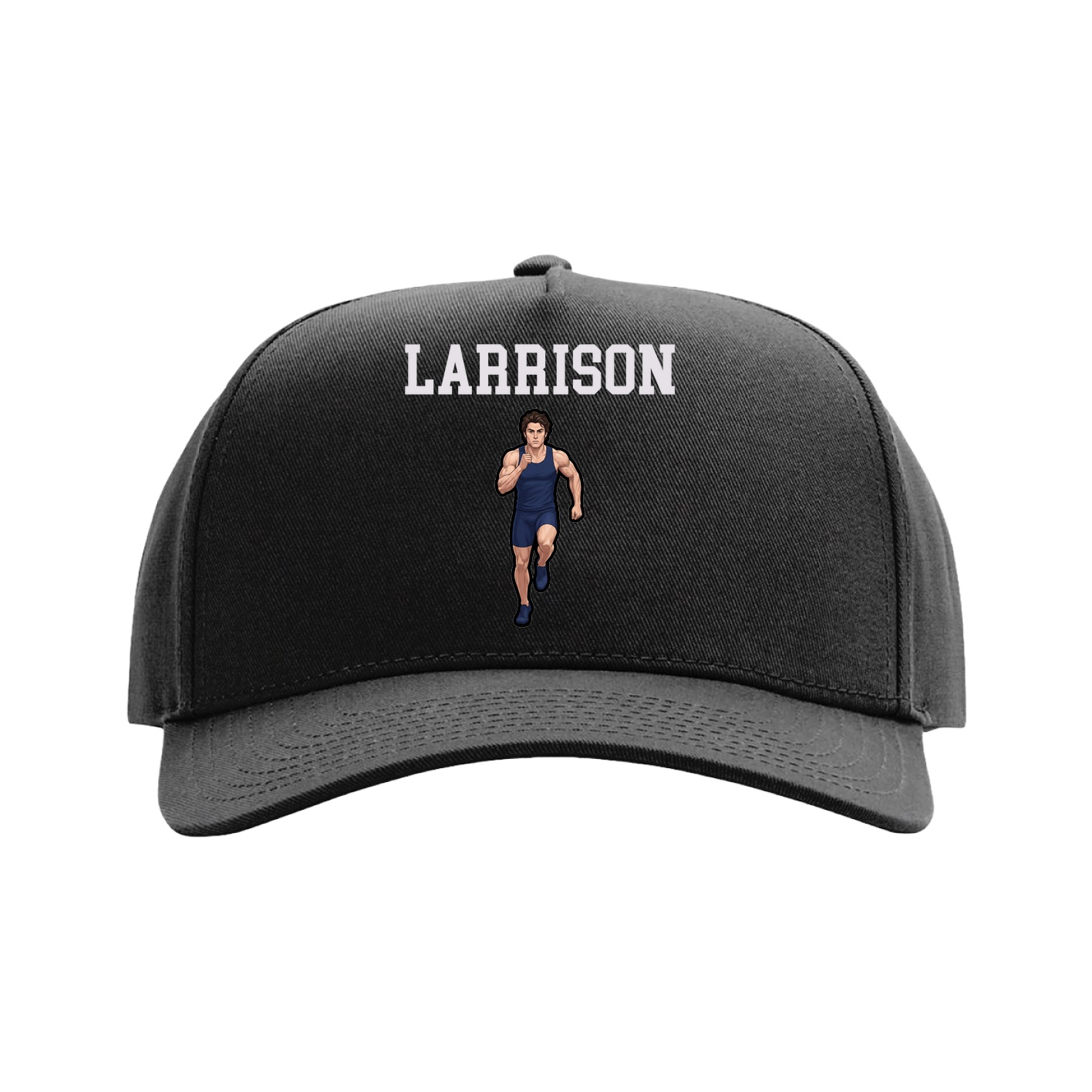 Full Fabric Five-Panel Champ Cap — Shirsey in Black