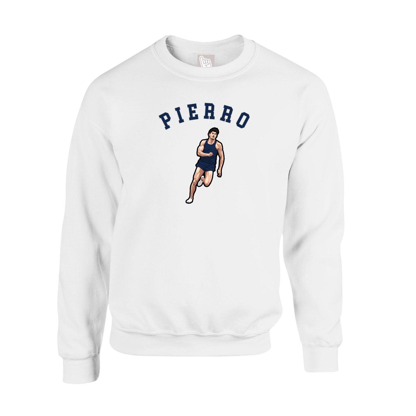 Fleece Crew — Shirsey Arch in White