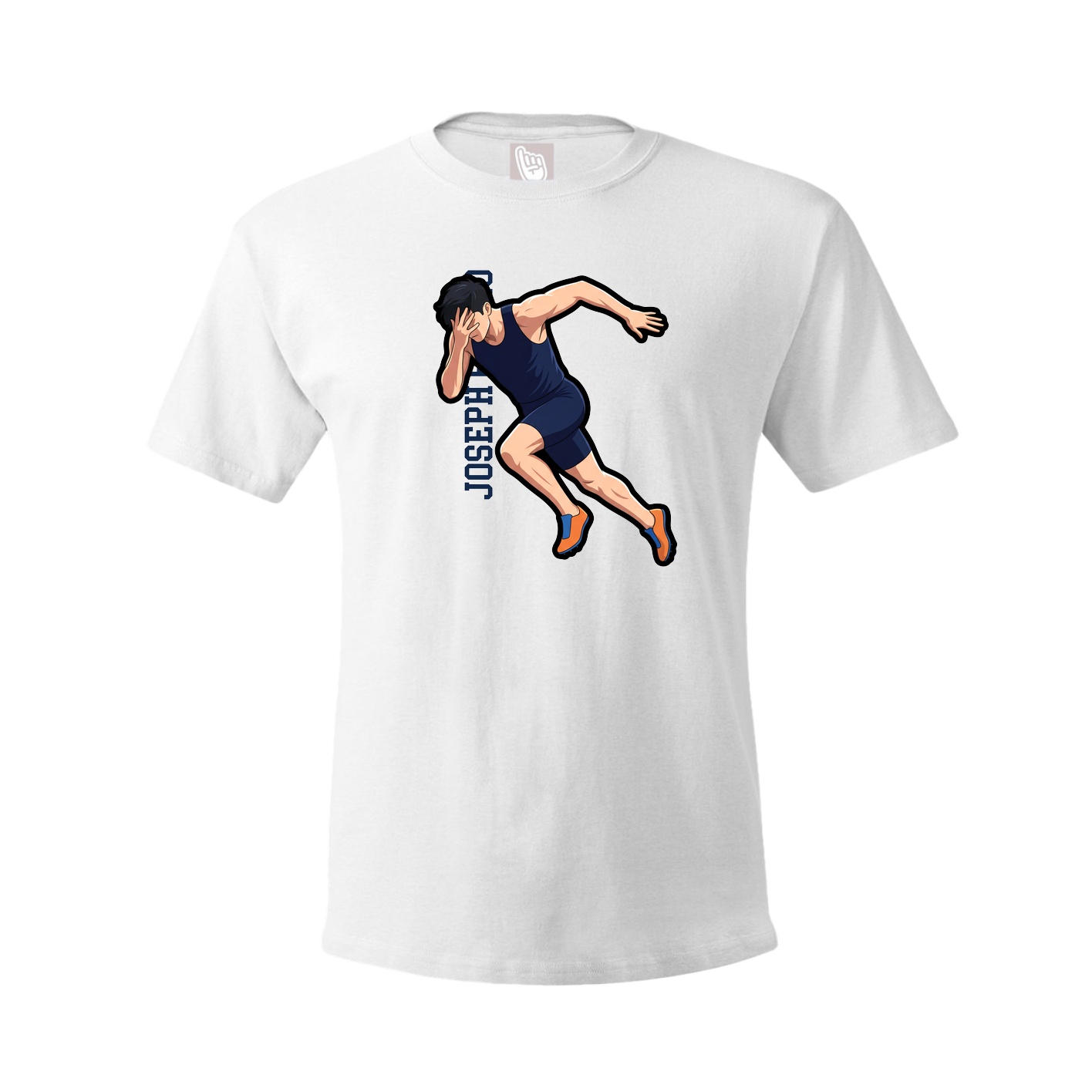 Tee — Name Vertical in White