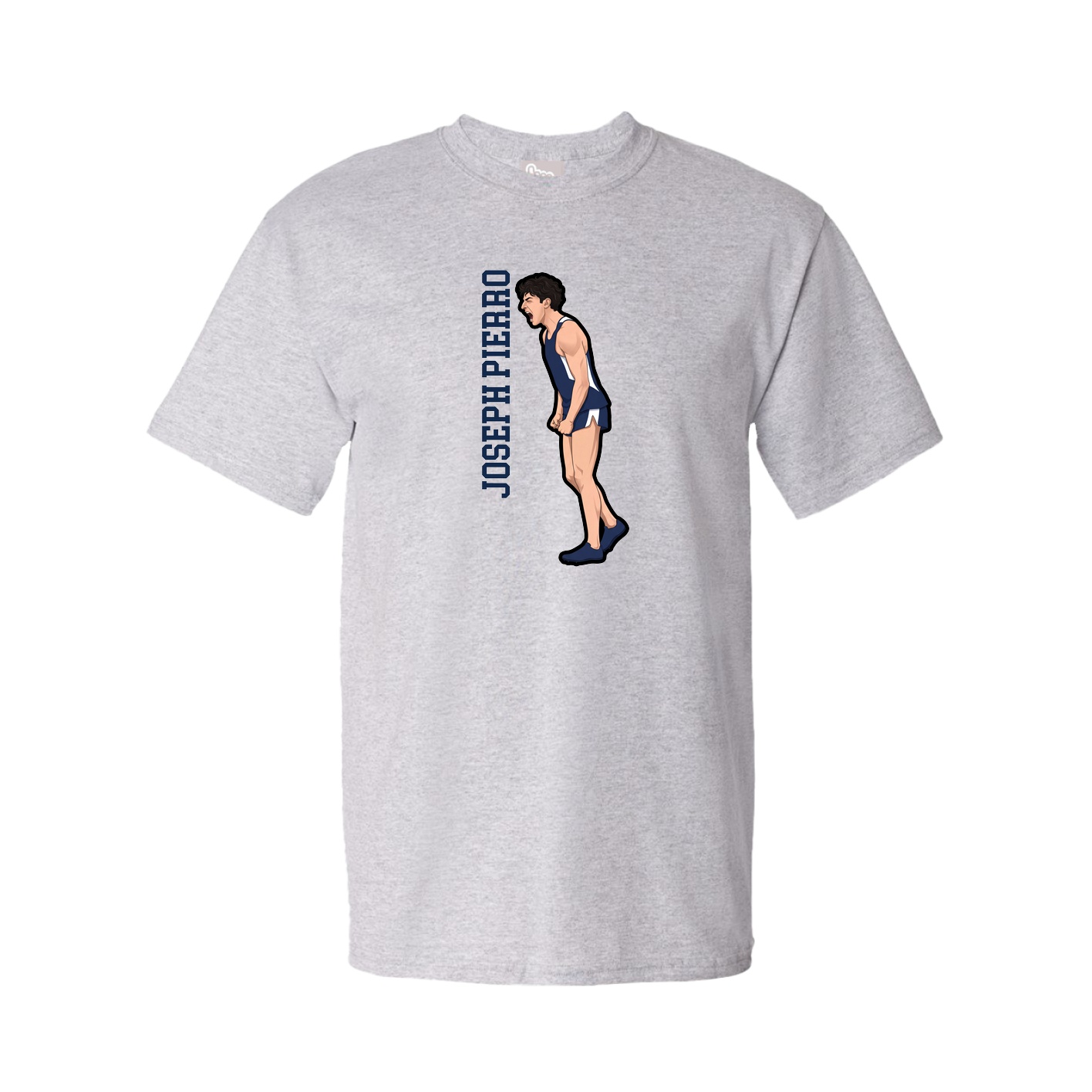 Tee — Name Vertical in Grey
