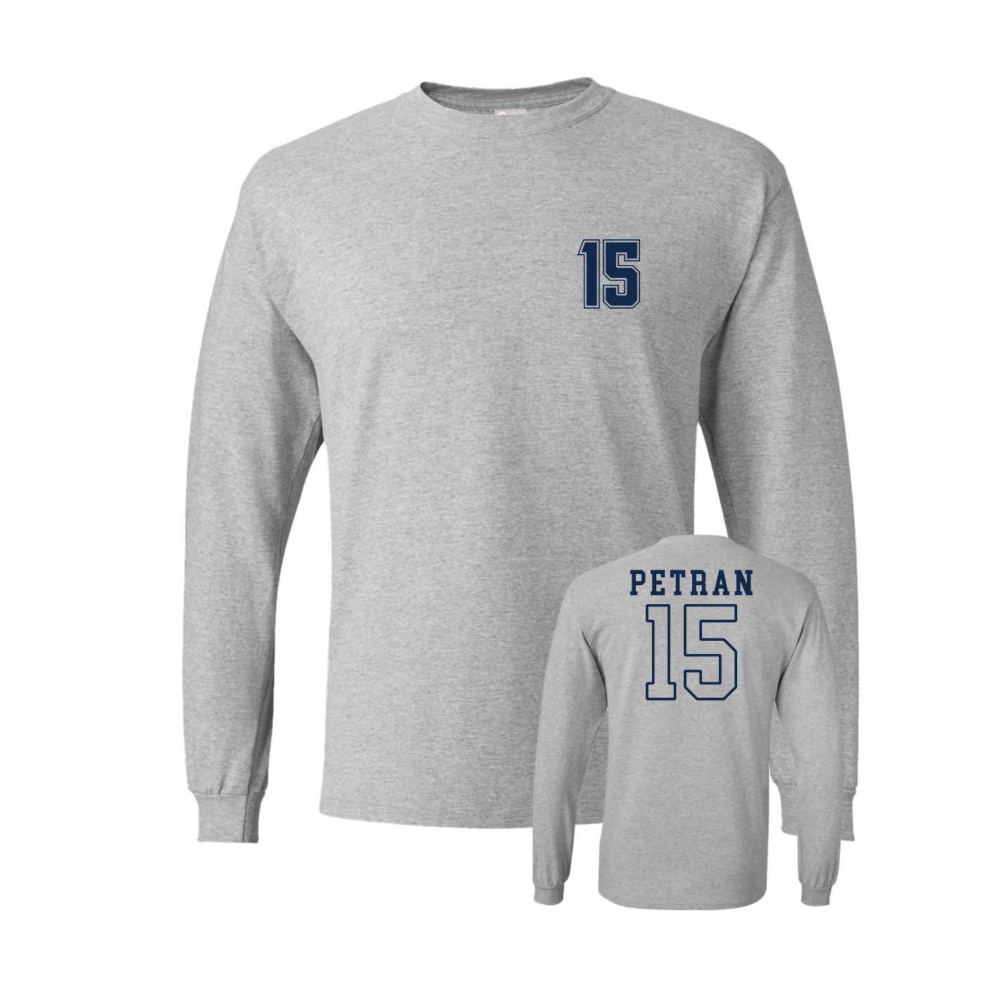 Long Sleeve Tee — Chest Back in Grey