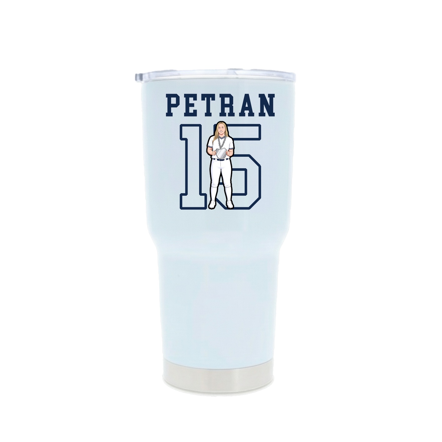 30oz Stainless Steel Tumbler — Shirsey in White