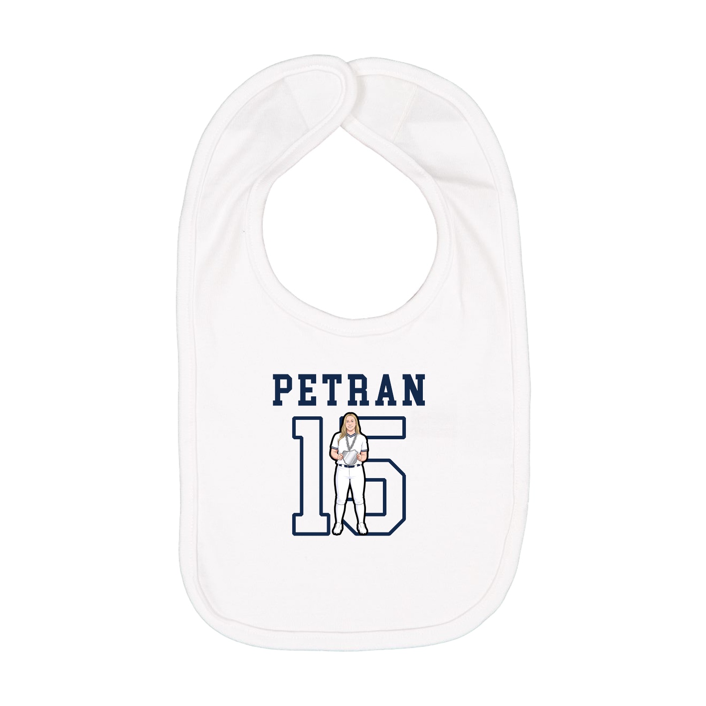 Infant Bib — Shirsey in White