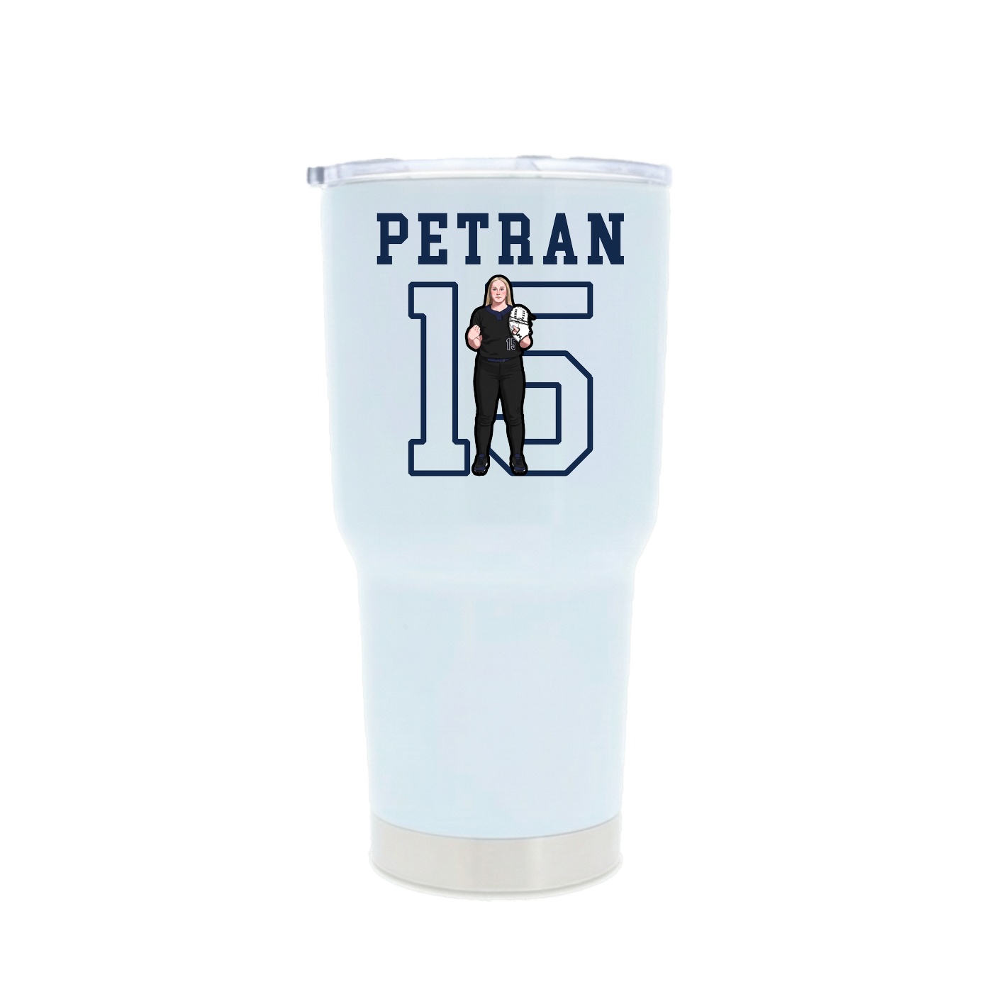 30oz Stainless Steel Tumbler — Shirsey in White