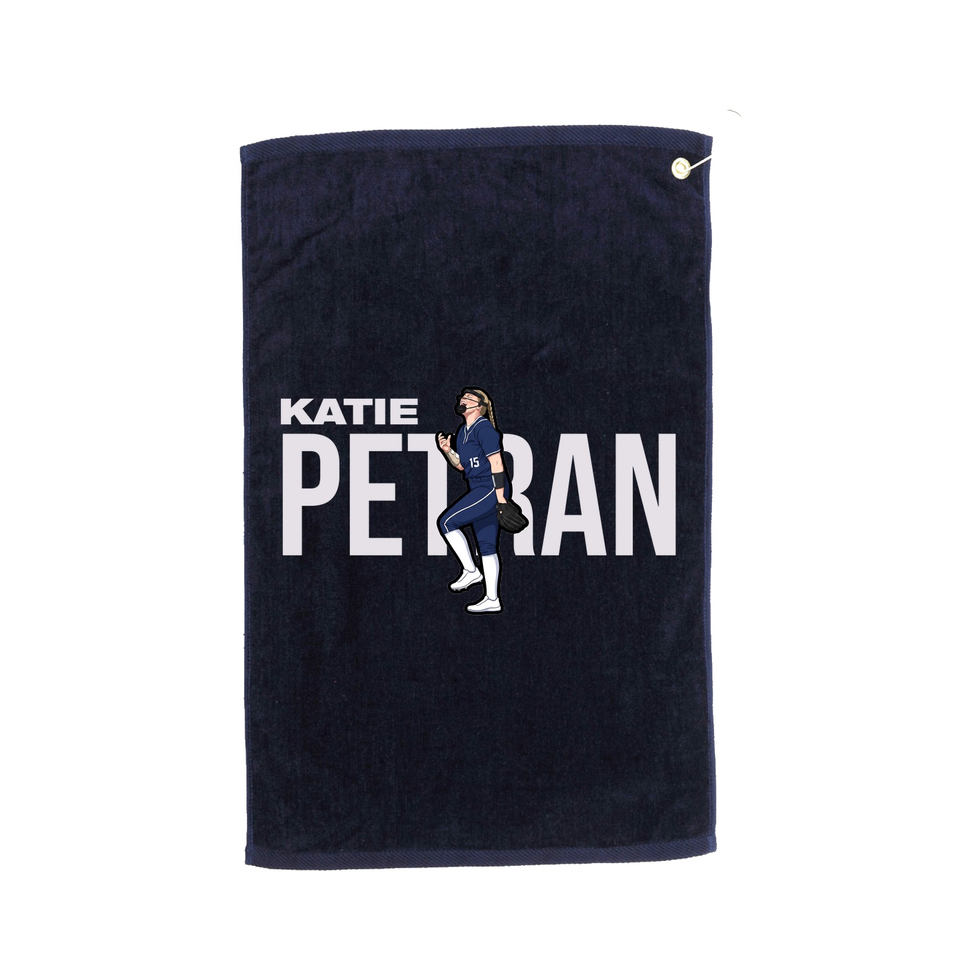 Golf Towel — Player Name in Navy
