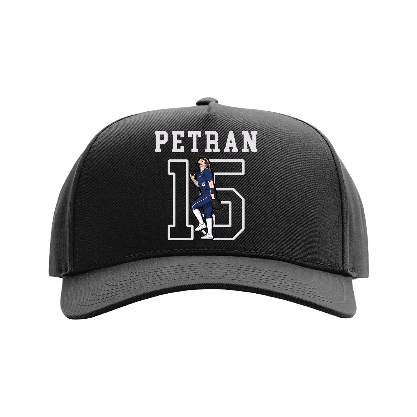 Full Fabric Five-Panel Champ Cap — Shirsey in Black