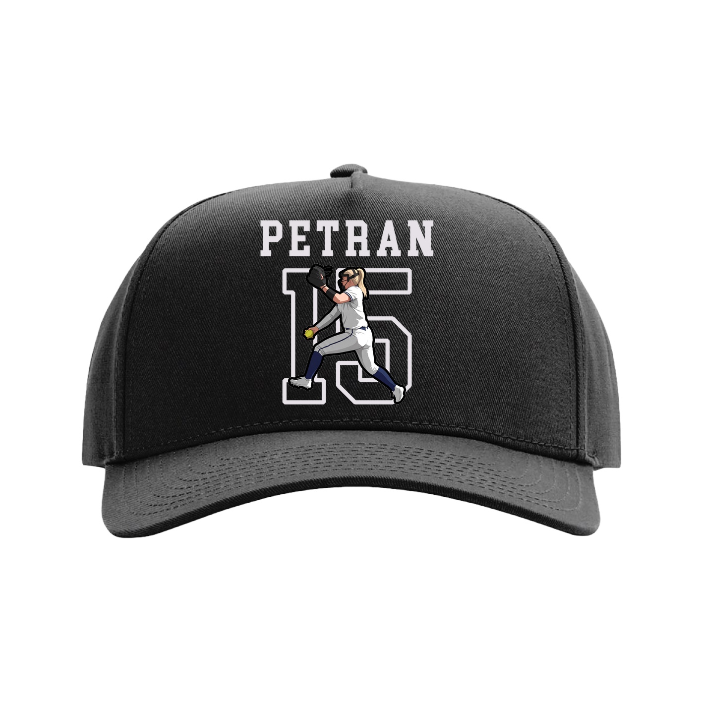 Full Fabric Five-Panel Champ Cap — Shirsey in Black