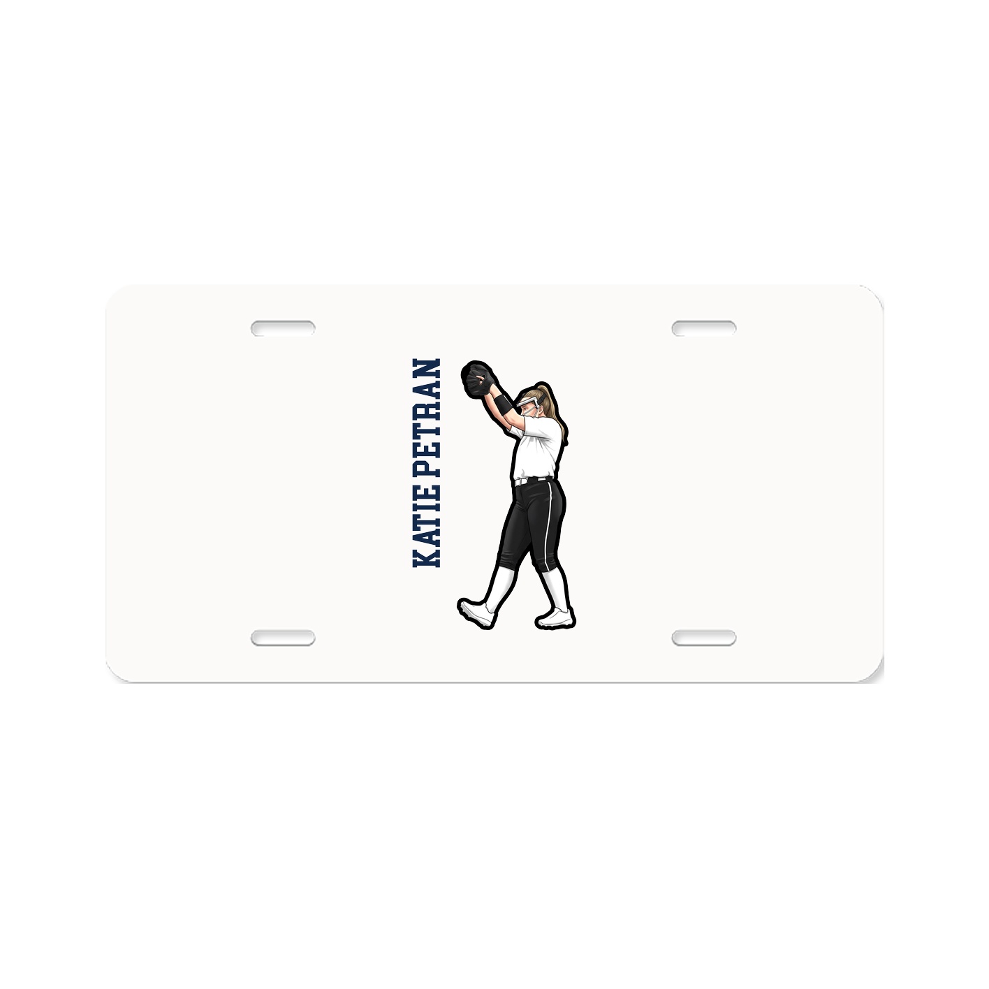 License Plate — Name Vertical in Classic