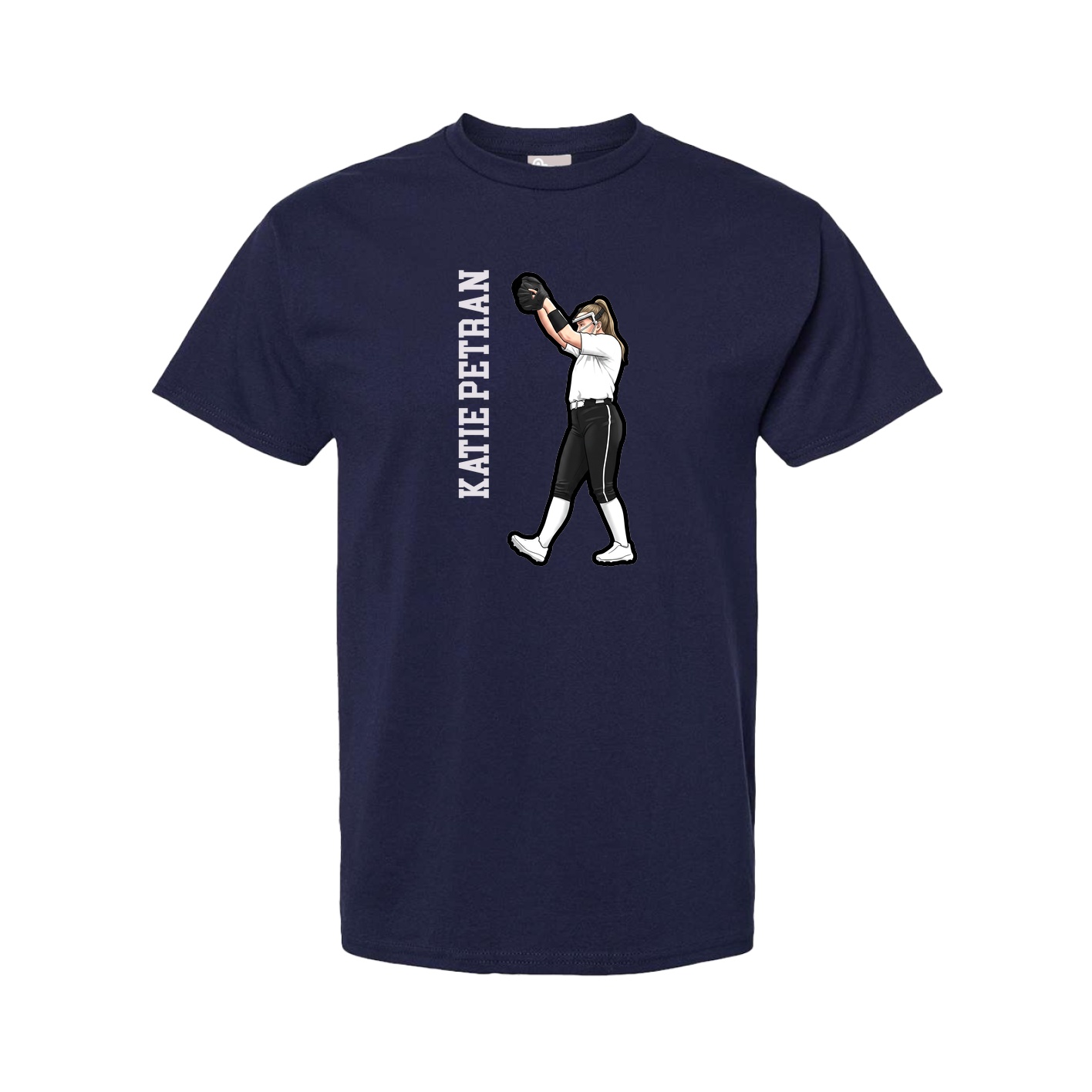 Tee — Name Vertical in Navy