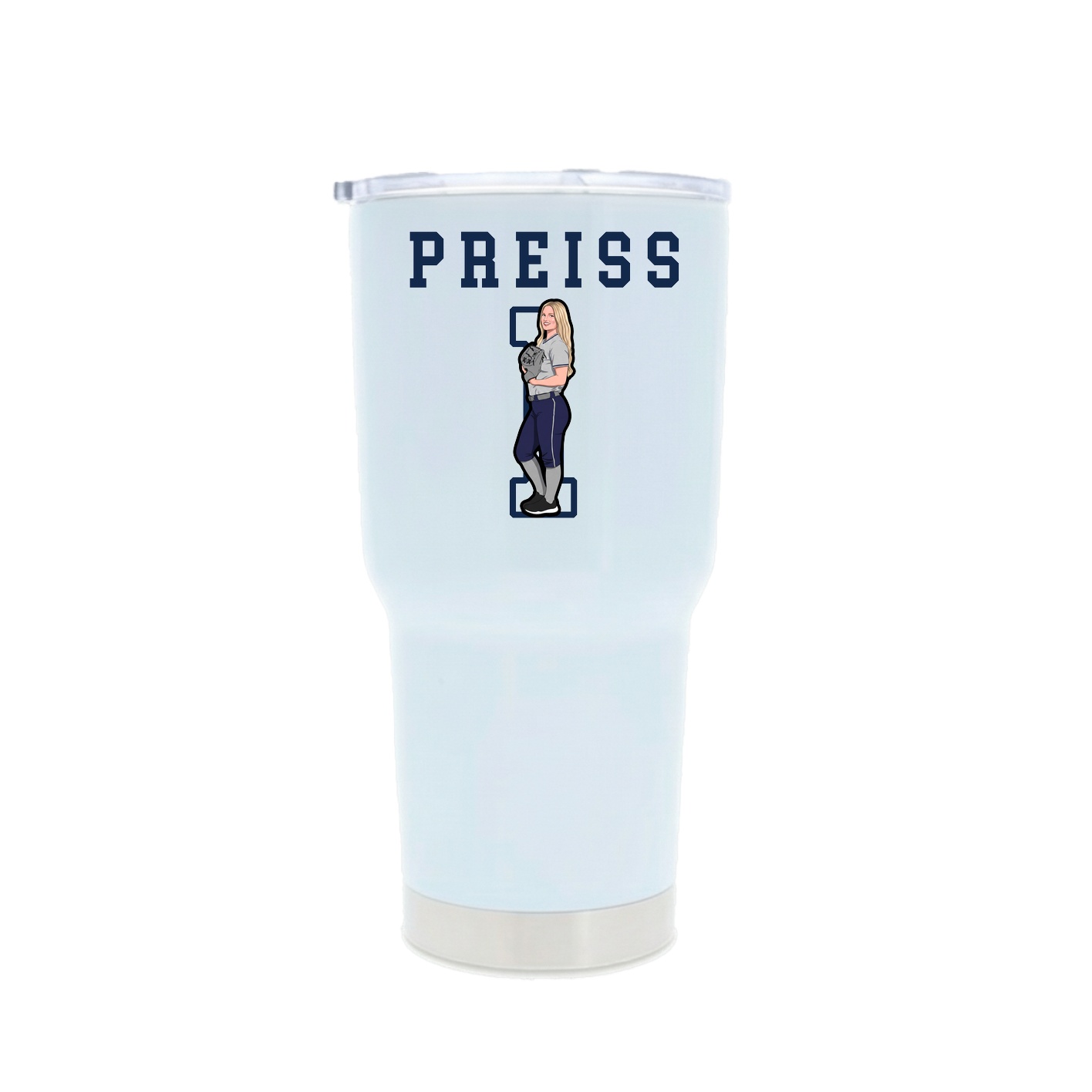 30oz Stainless Steel Tumbler — Shirsey in White