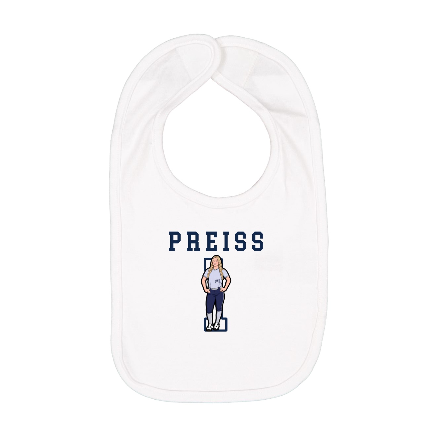 Infant Bib — Shirsey in White