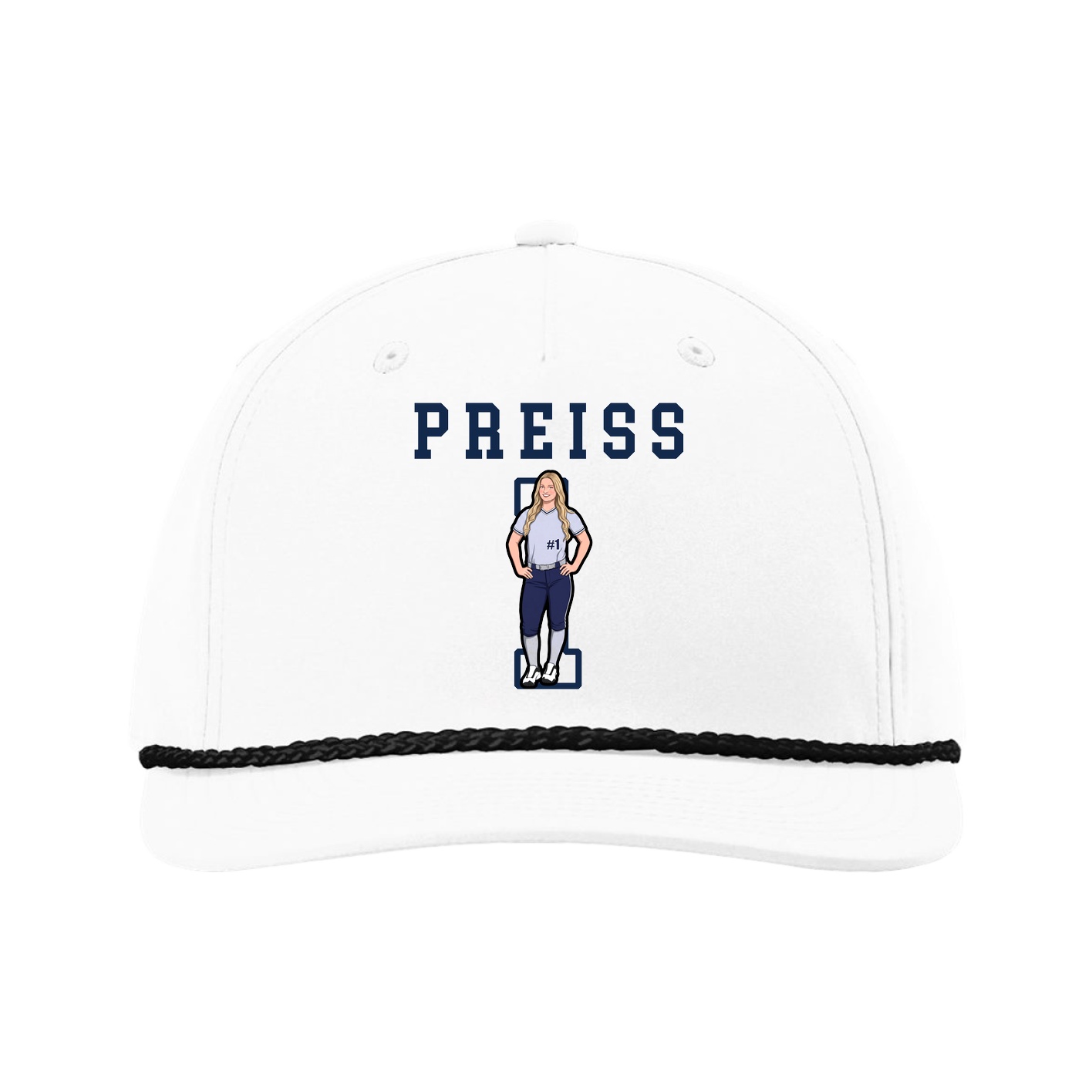 Five-Panel Classic Rope Cap — Shirsey in White