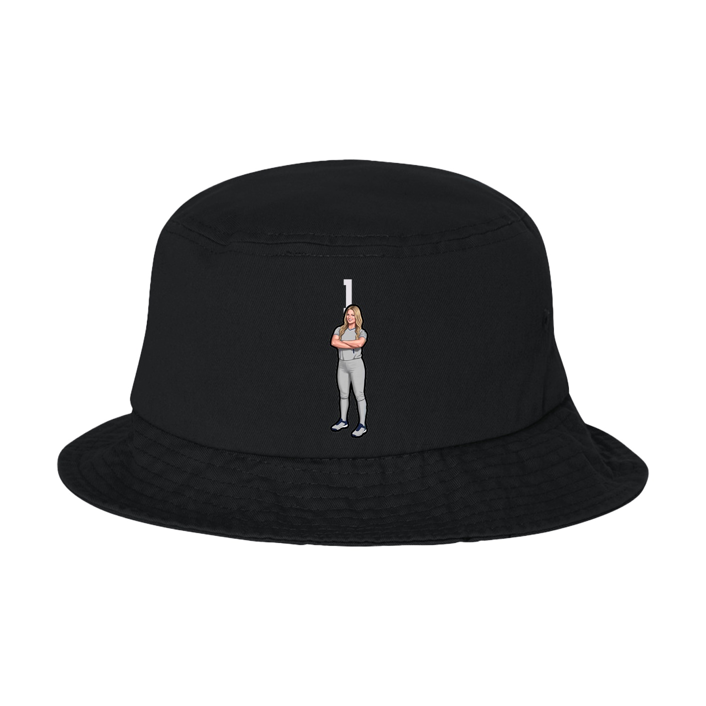 Bucket Cap — Number Top in Black