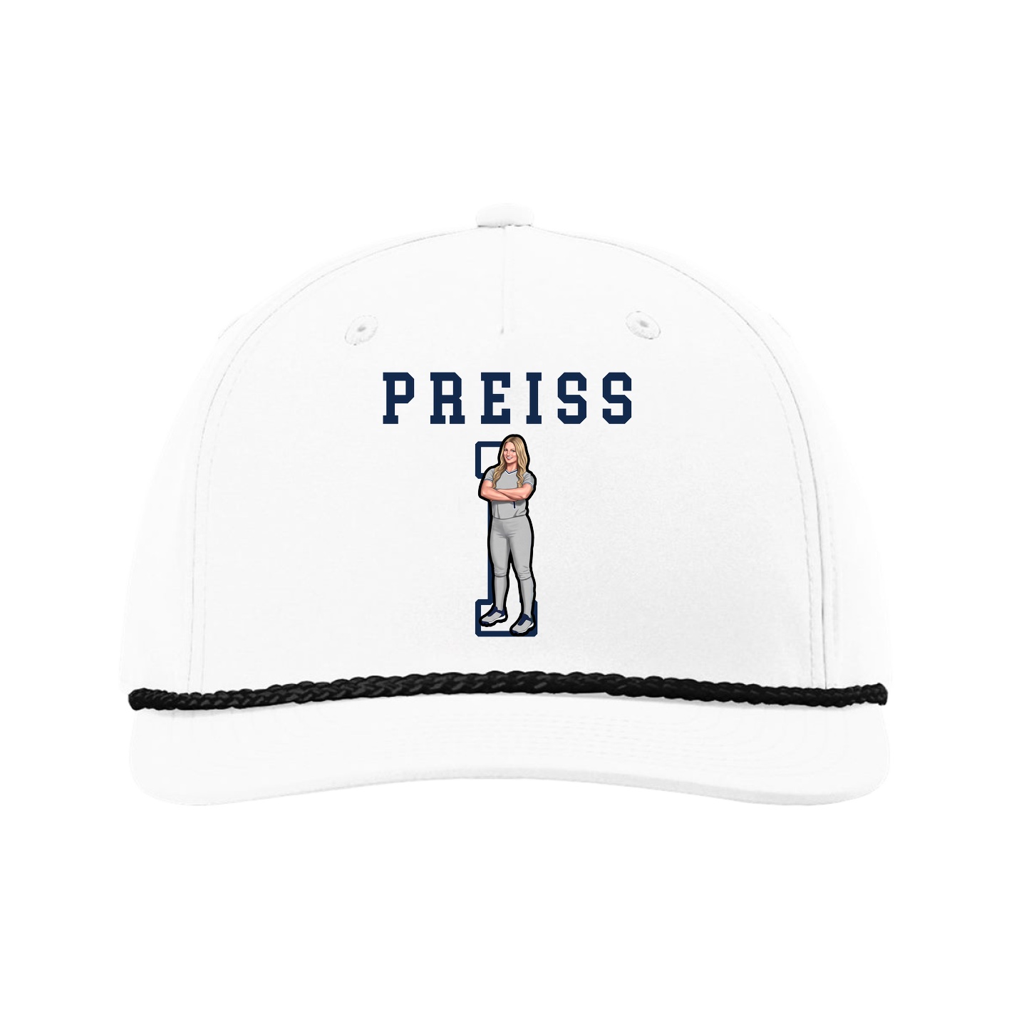 Five-Panel Classic Rope Cap — Shirsey in White