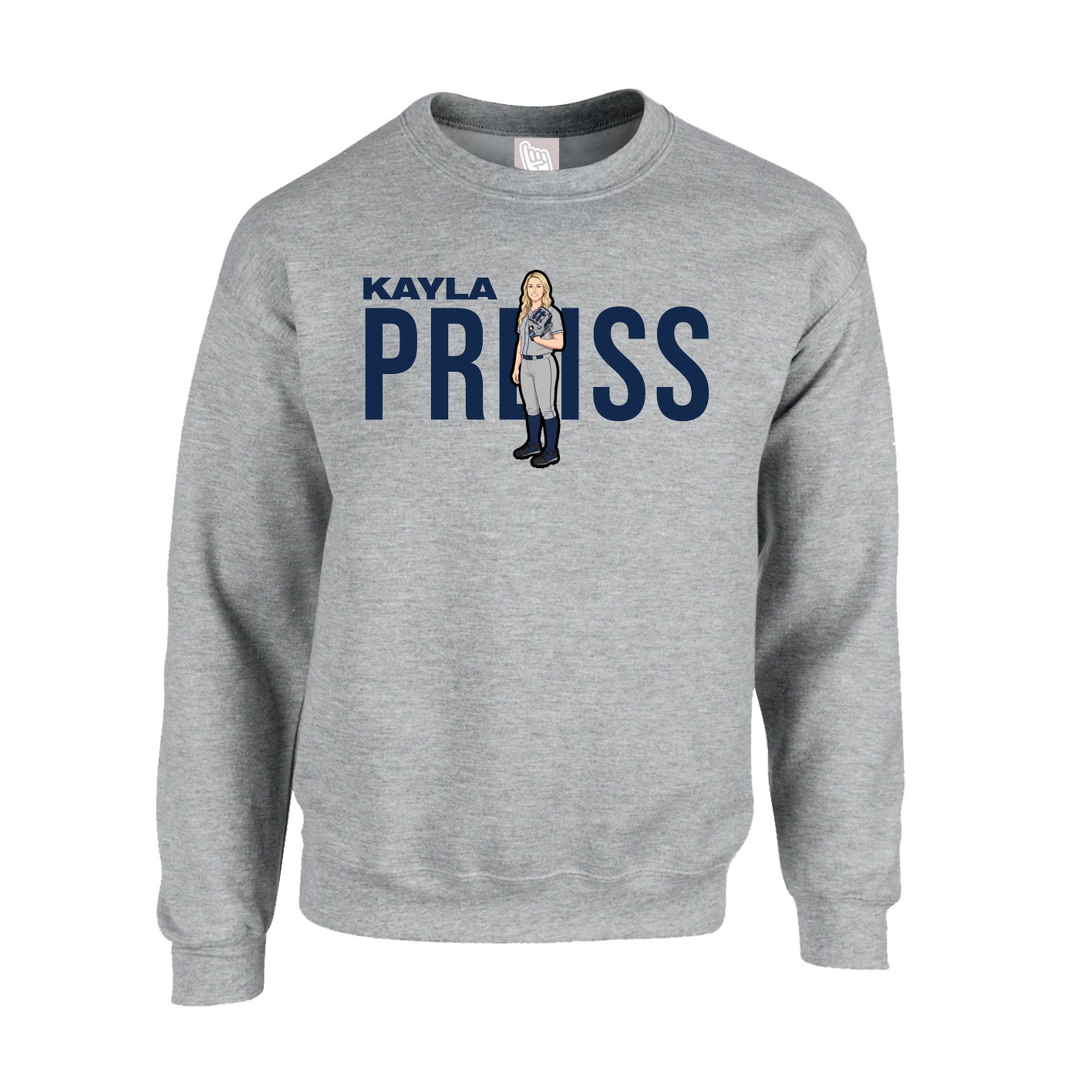 Fleece Crew — Player Name in Grey