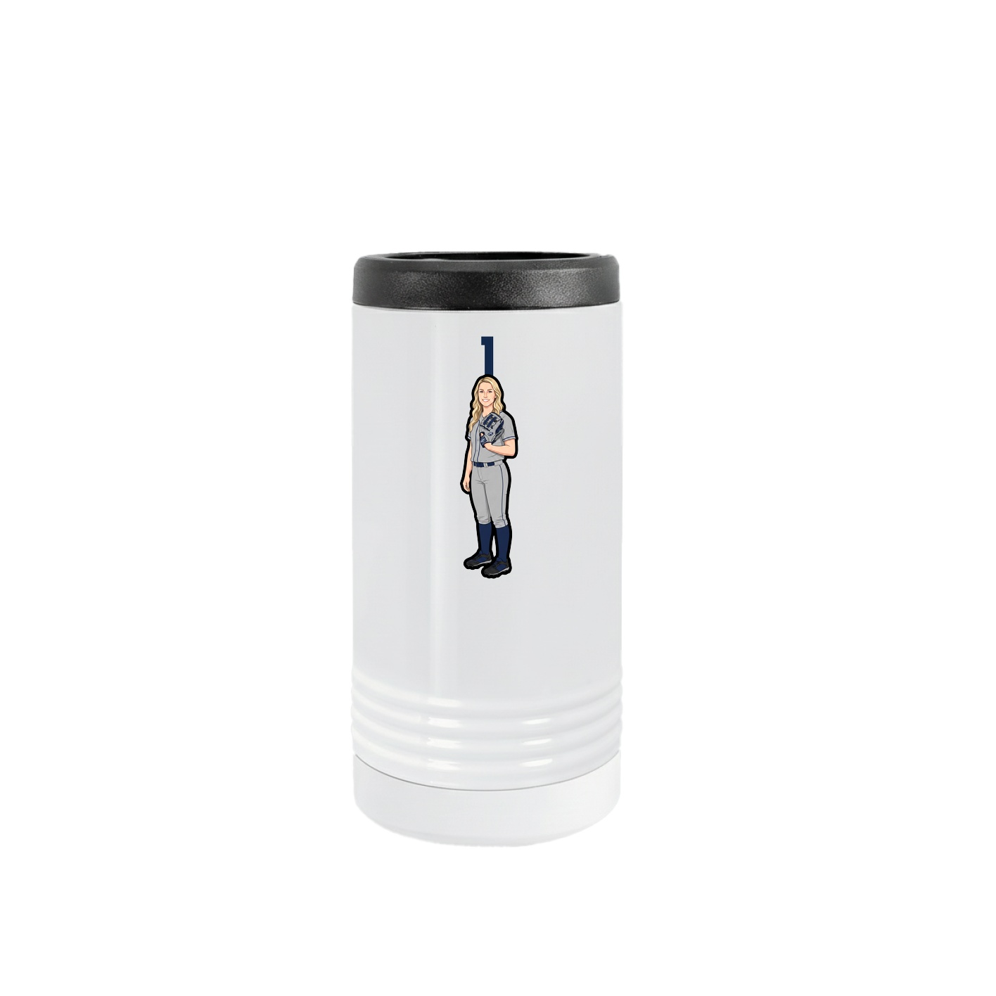 Slim Beverage Holder — Number Top in White