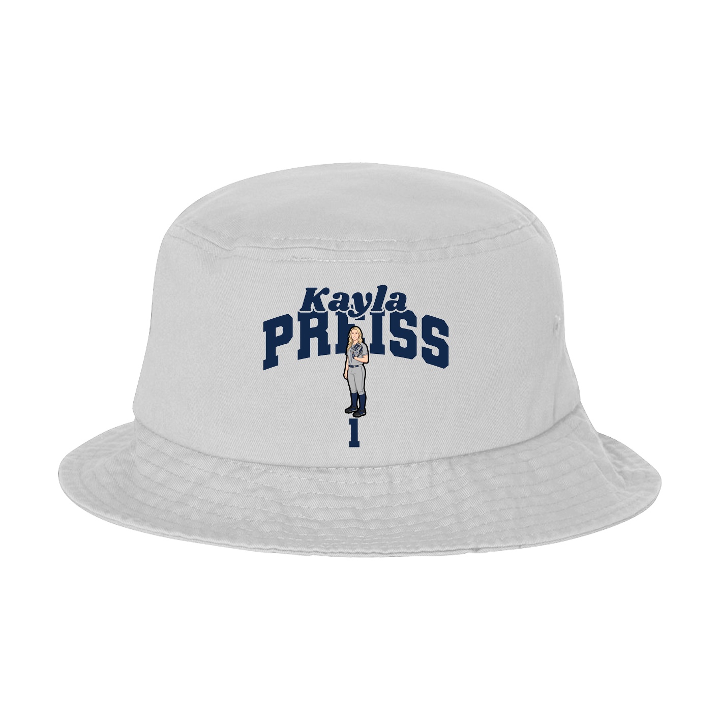 Bucket Cap — Signature Arch in White