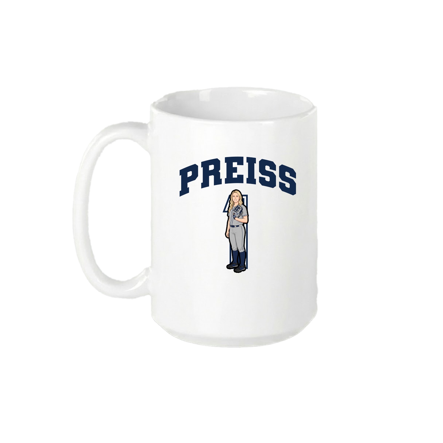15oz Coffee Mug — Number in White