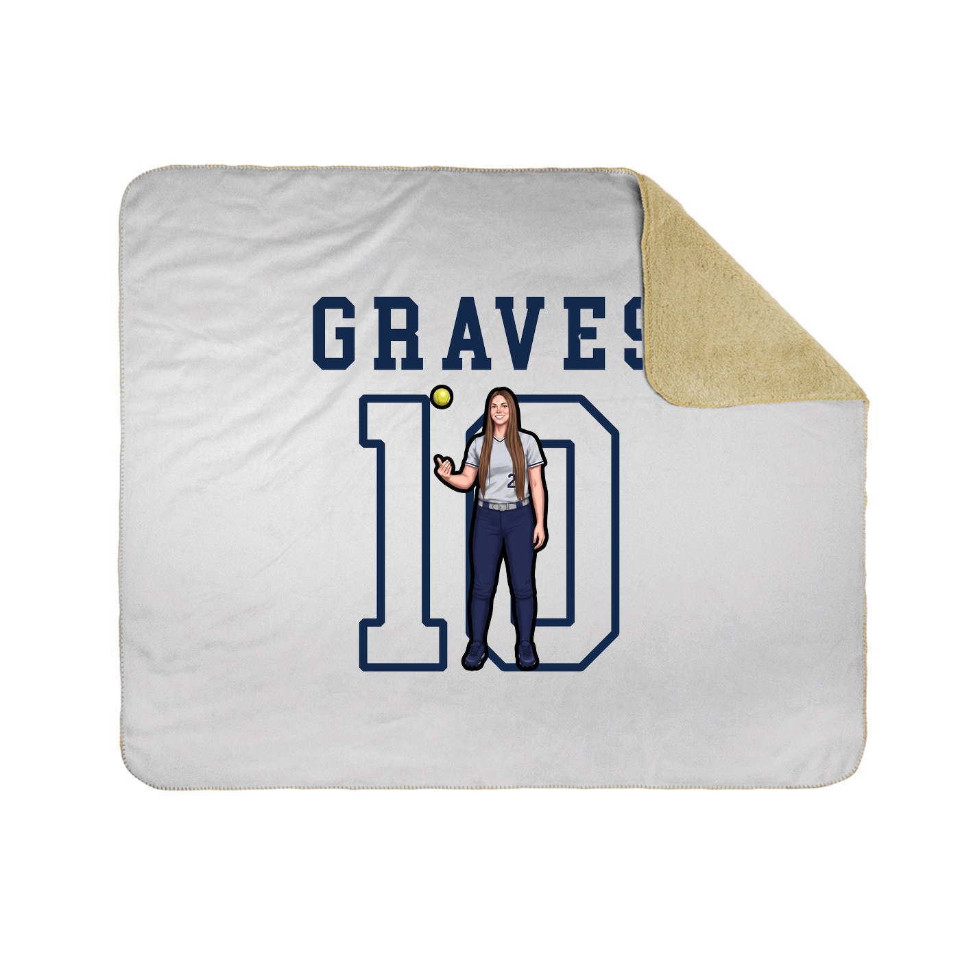 Throw Blanket — Shirsey in White