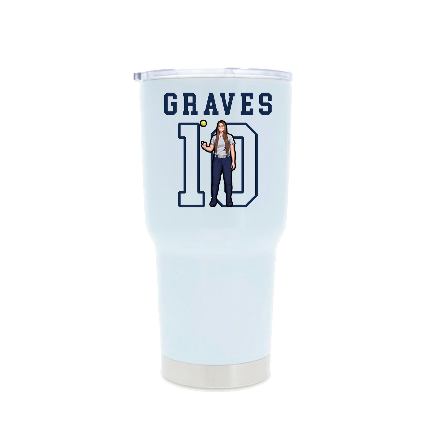 30oz Stainless Steel Tumbler — Shirsey in White